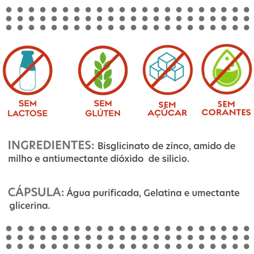 Zinco Quelato 60 Capsulas de 400mg NutriBlue