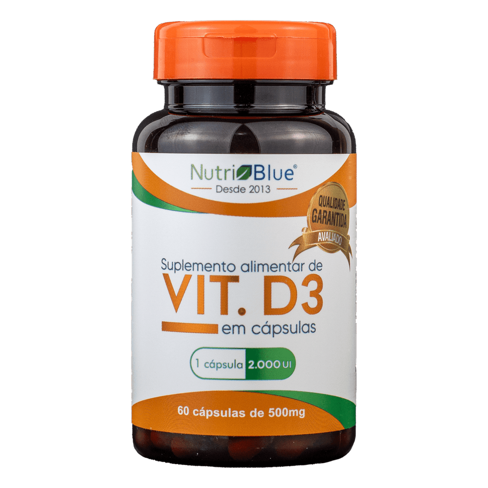 Vitamina D-3 60 Capsulas Super Concentrado 2.000 UI NutriBlue