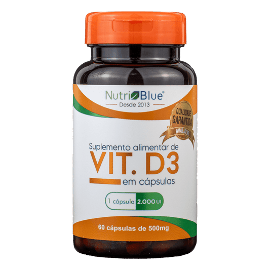 Vitamina D-3 60 Capsulas Super Concentrado 2.000 UI NutriBlue